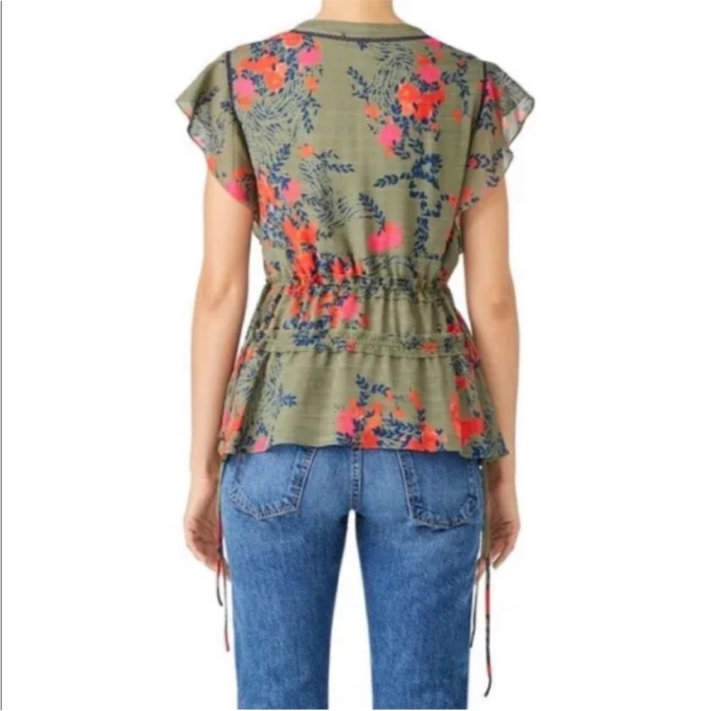 TANYA TAYLOR
Anita V-Neck Floral-Print Silk Top - Picture 3 of 6